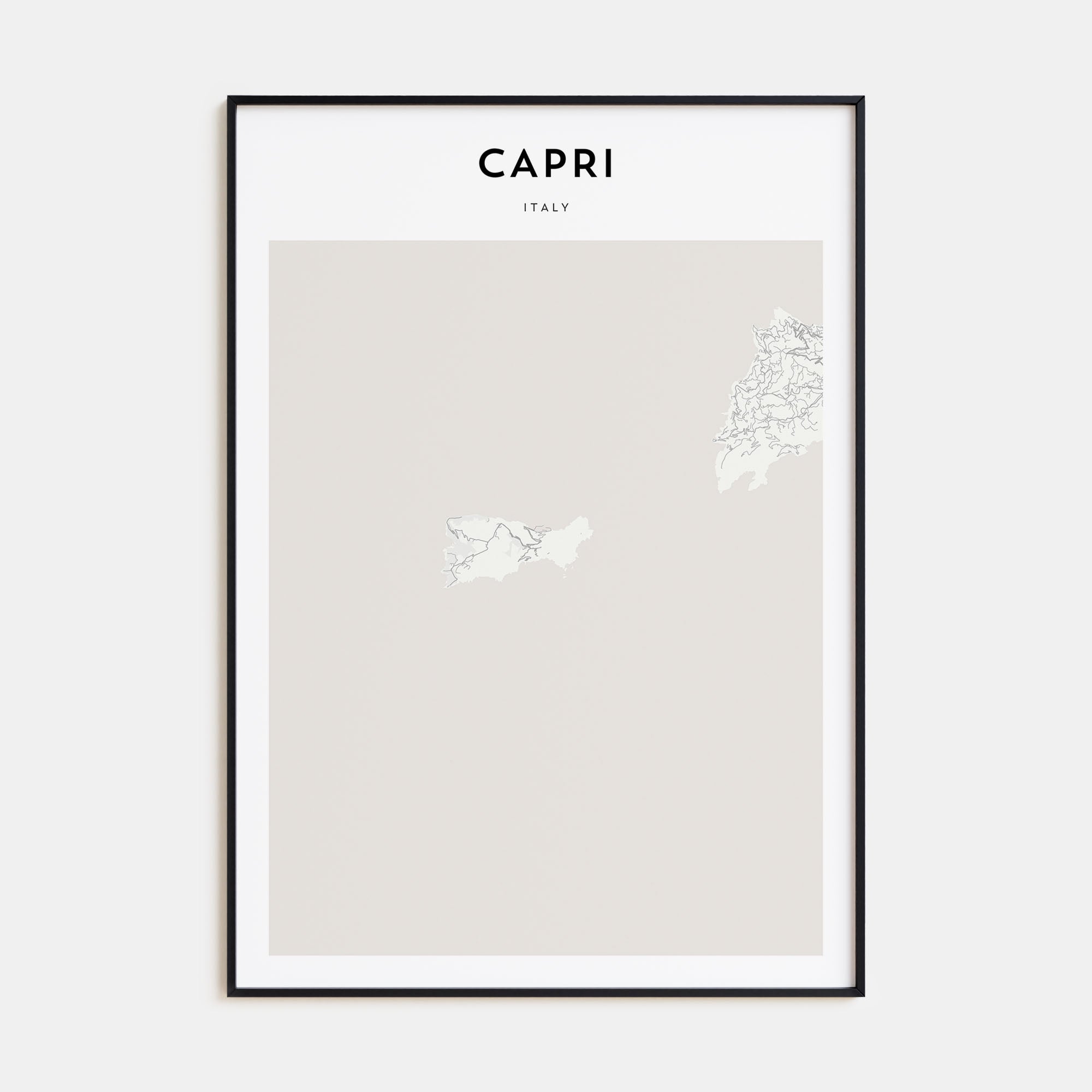 Capri Map Portrait Poster
