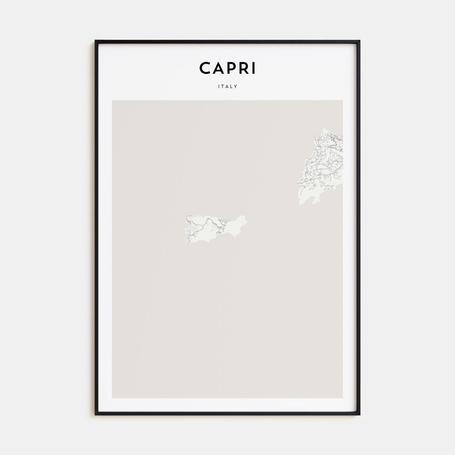 Capri Map Portrait Poster