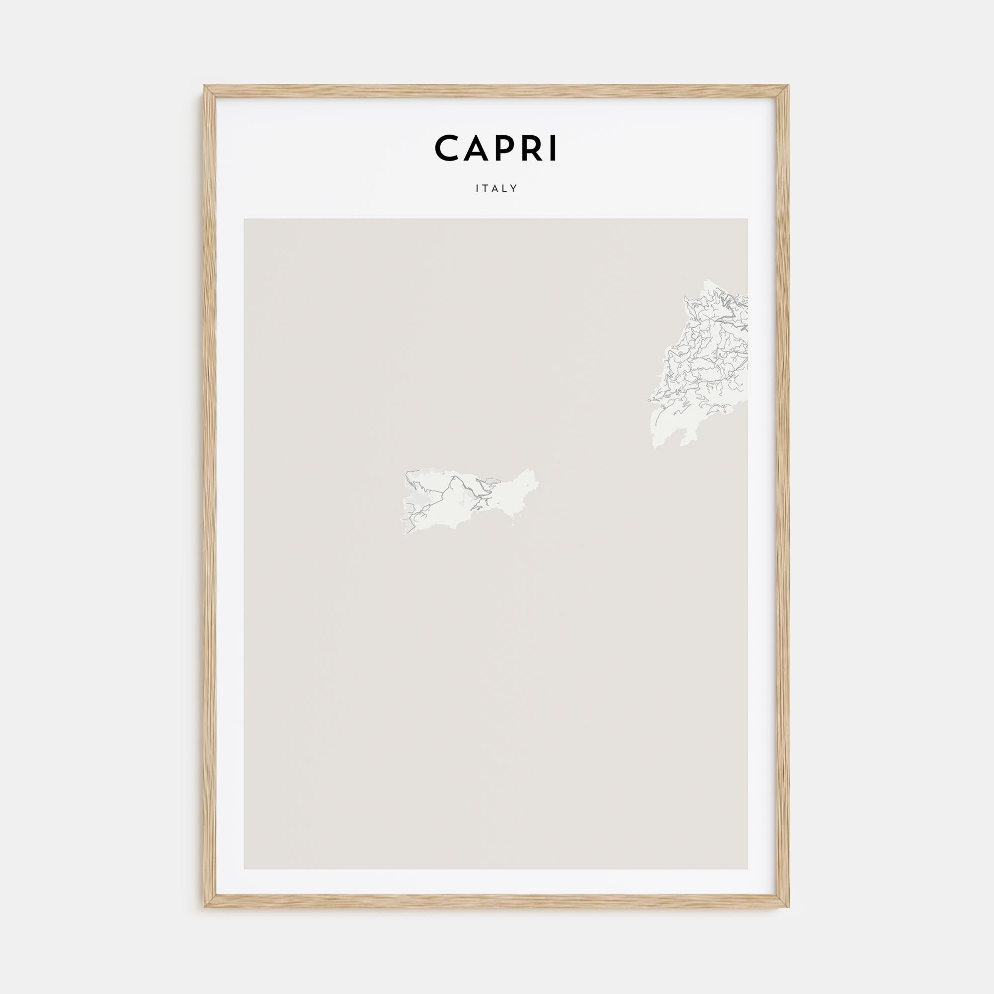 Capri Map Portrait Poster