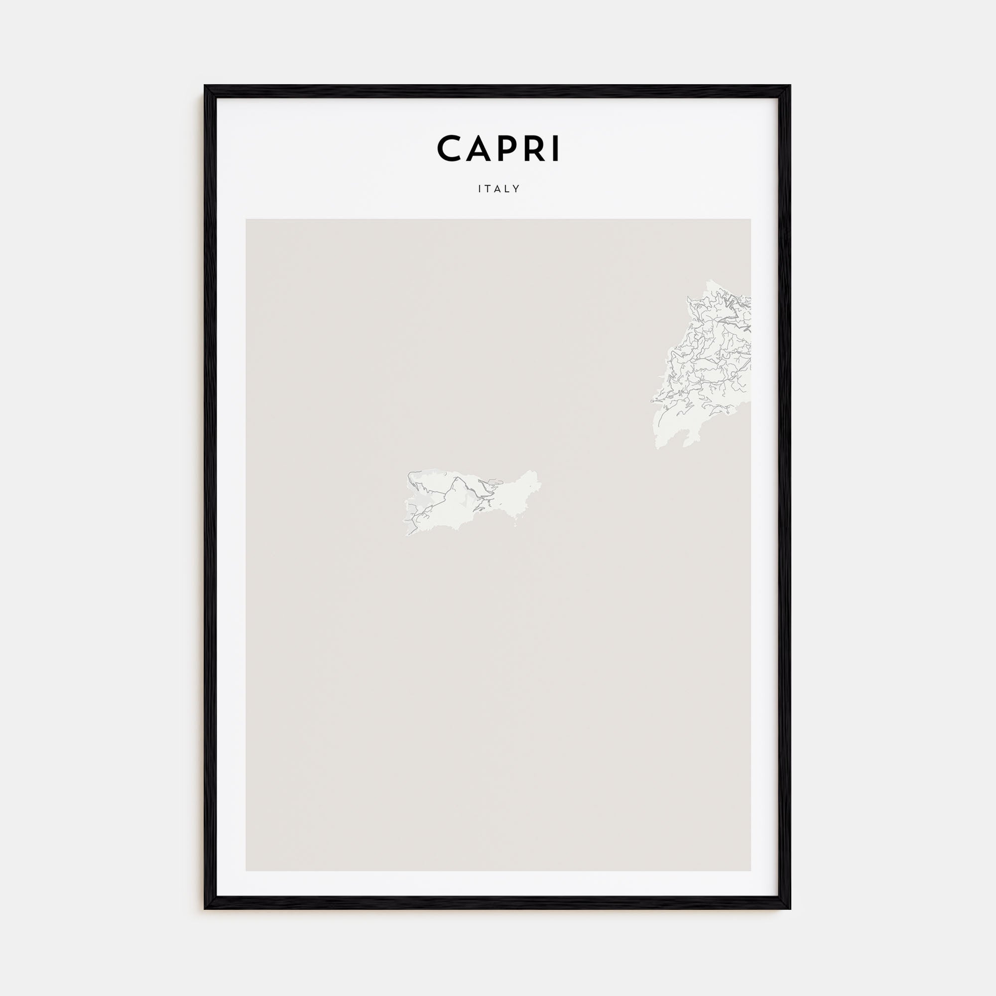 Capri Map Portrait Poster