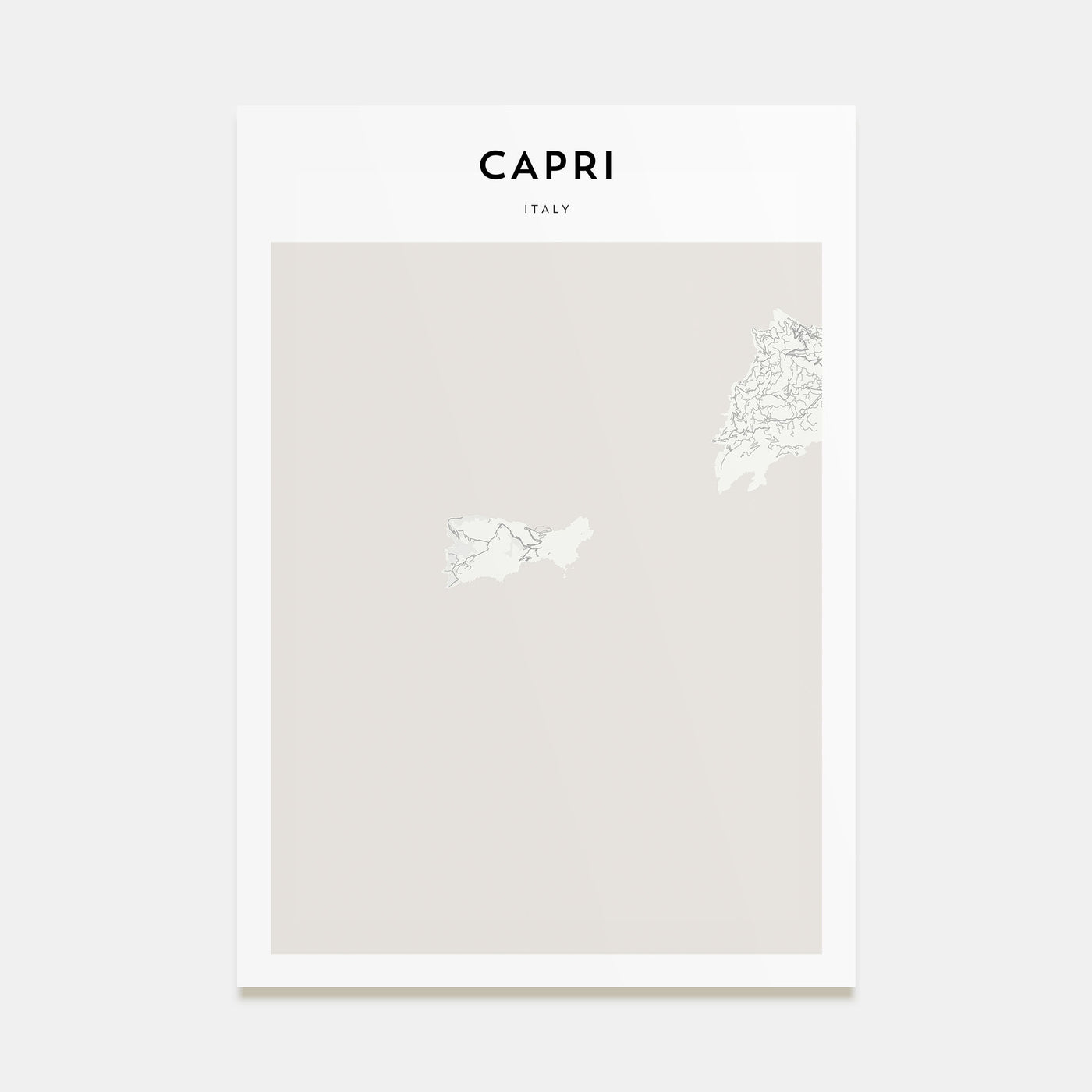 Capri Map Portrait Poster