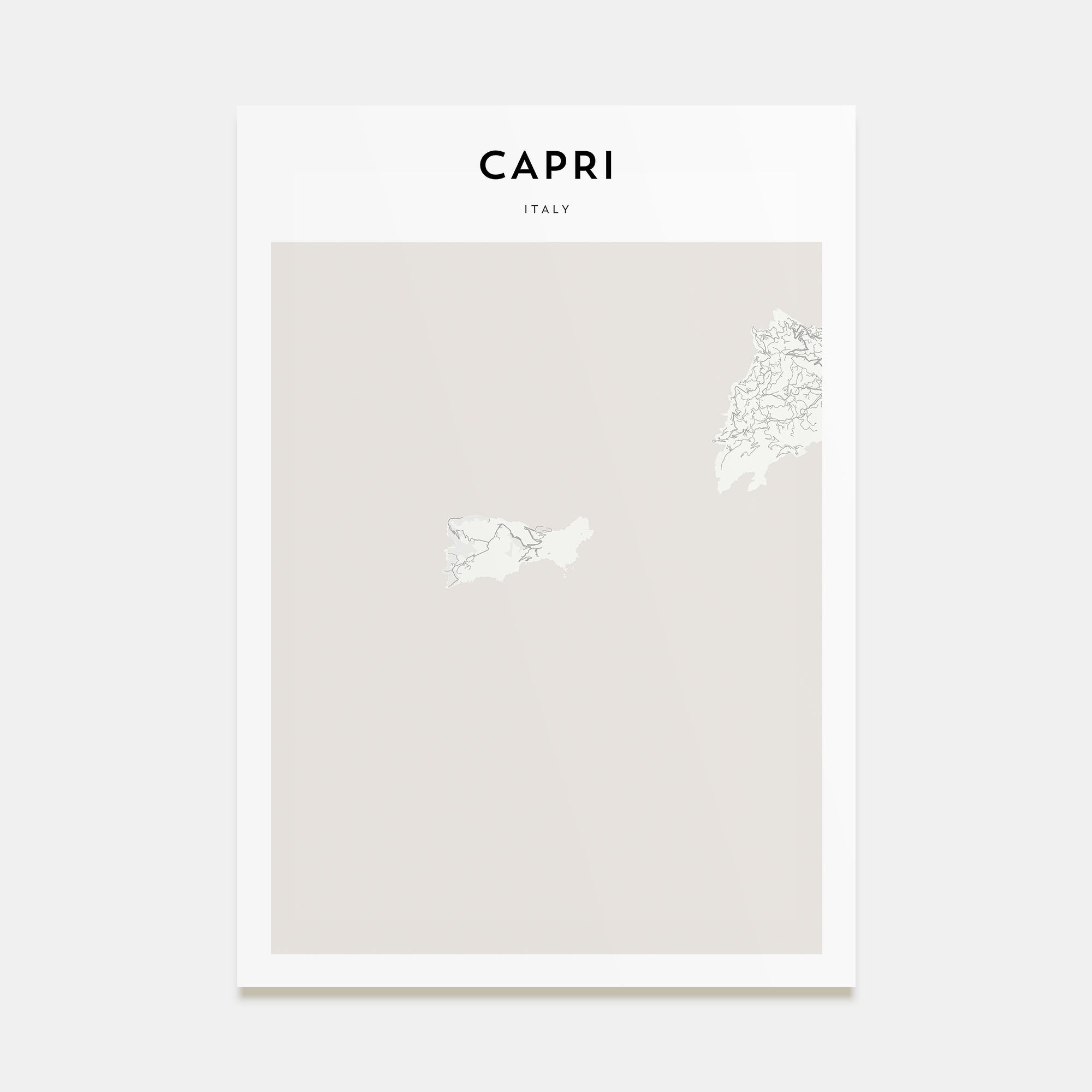 Capri Map Portrait Poster