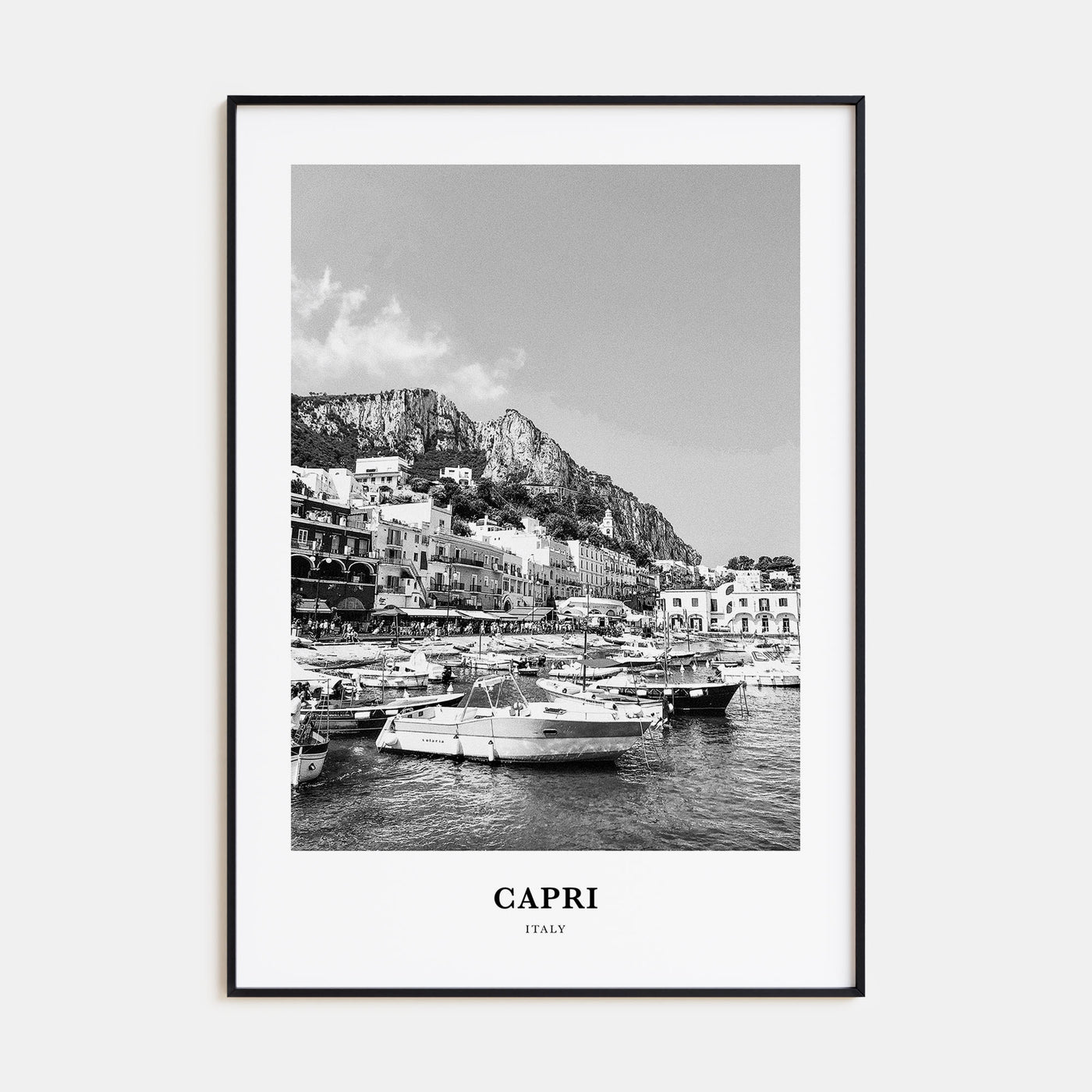 Capri Portrait B&W Poster