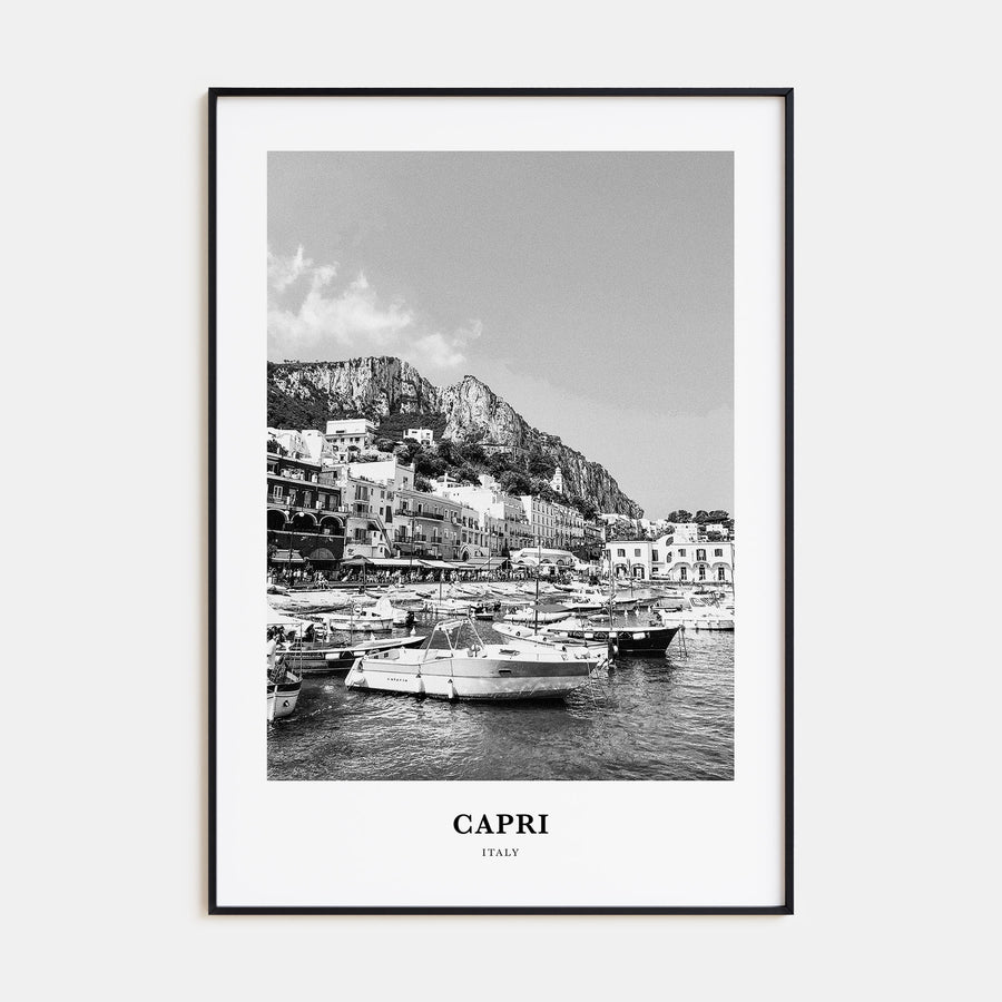 Capri Portrait B&W Poster