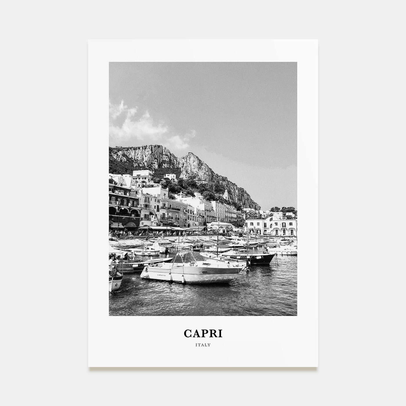 Capri Portrait B&W Poster