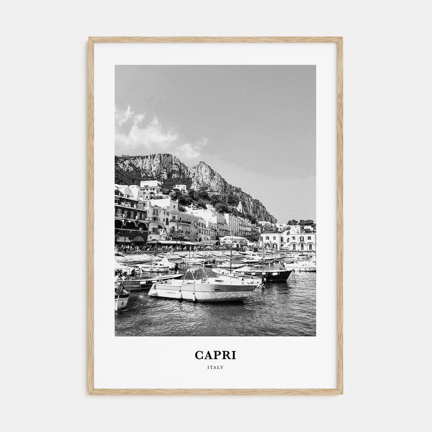 Capri Portrait B&W Poster