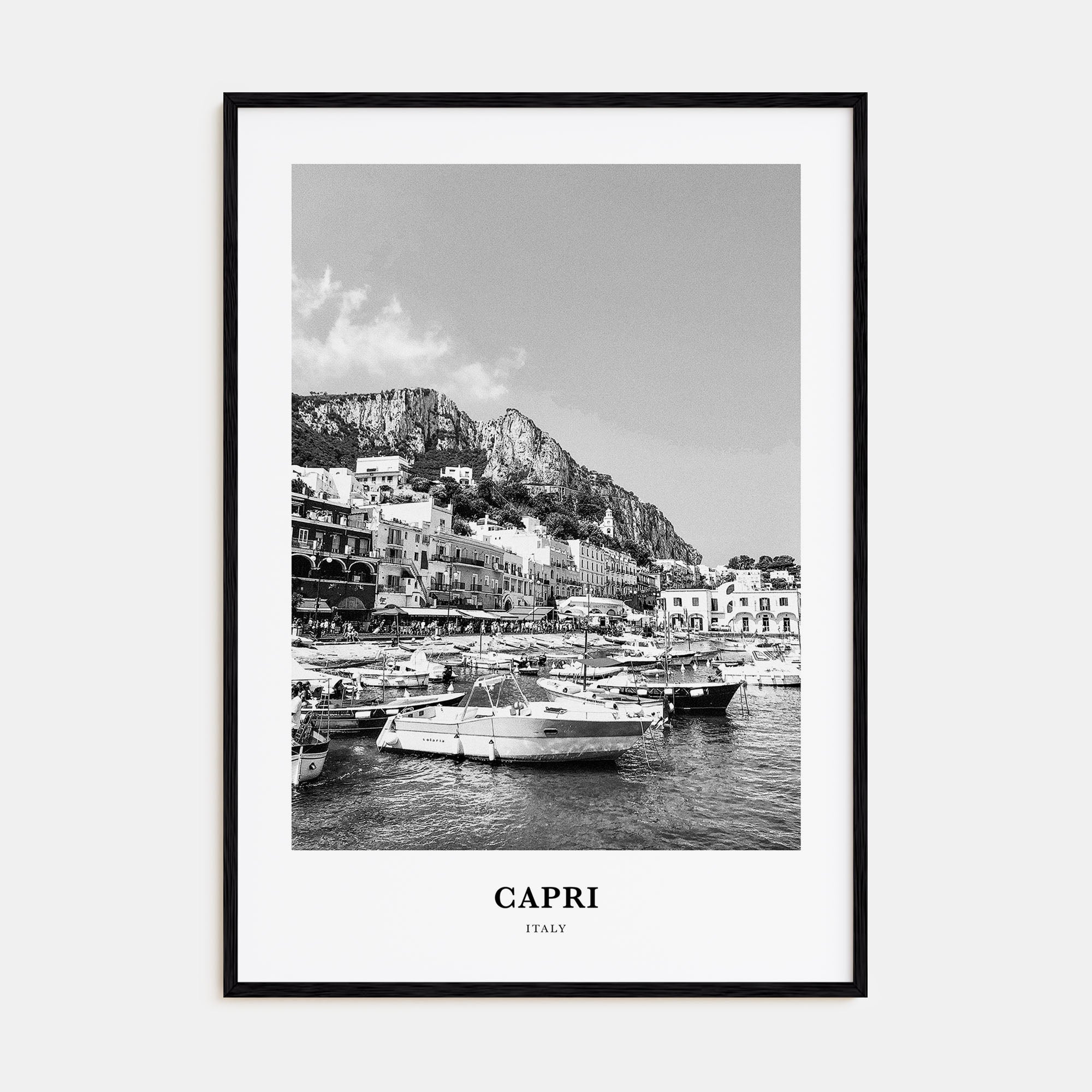 Capri Portrait B&W Poster