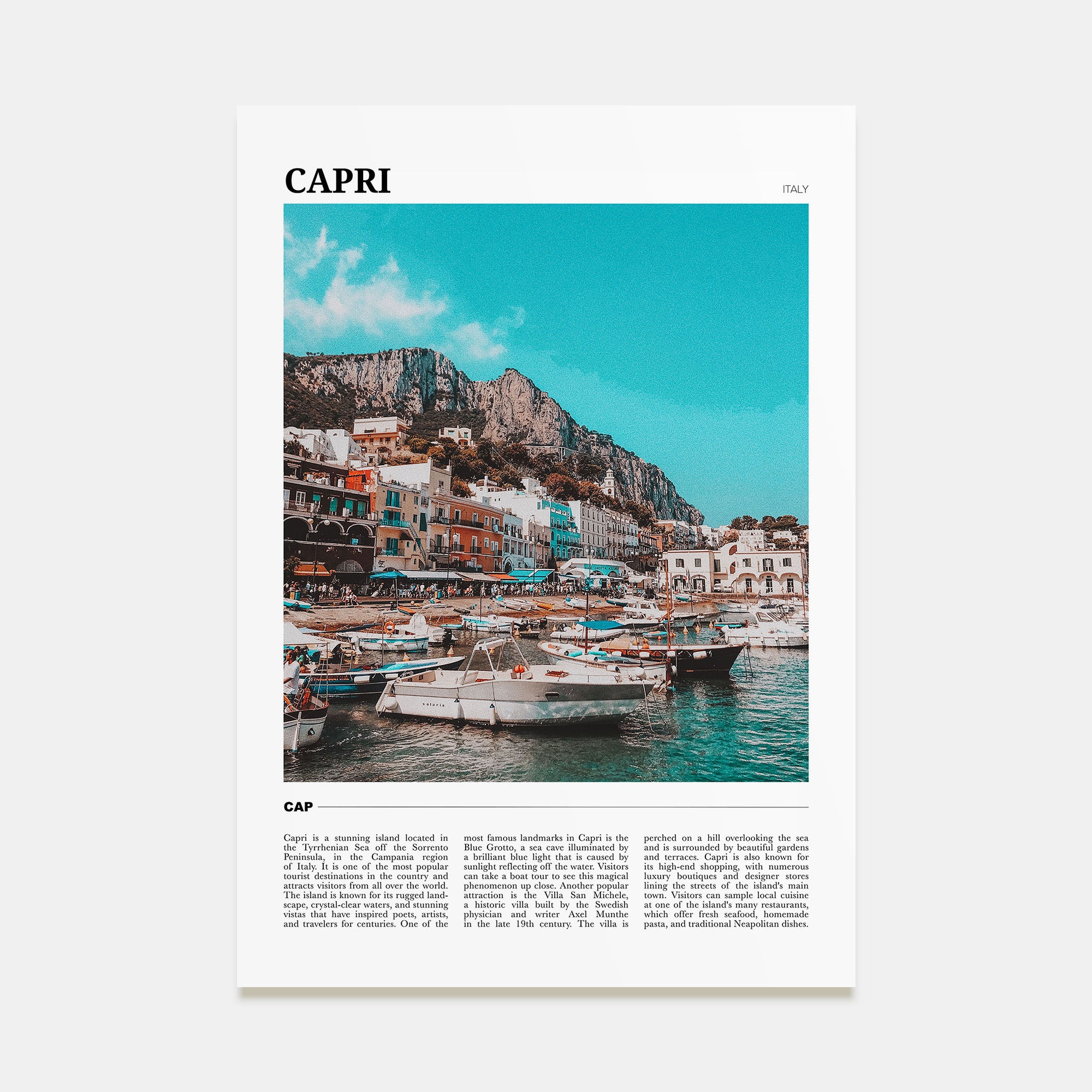 Capri Travel Color Poster
