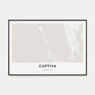 Captiva Map Landscape Poster