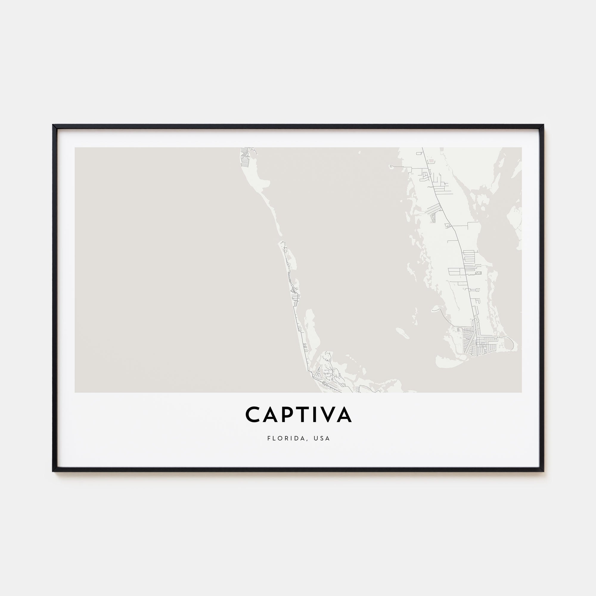 Captiva Map Landscape Poster