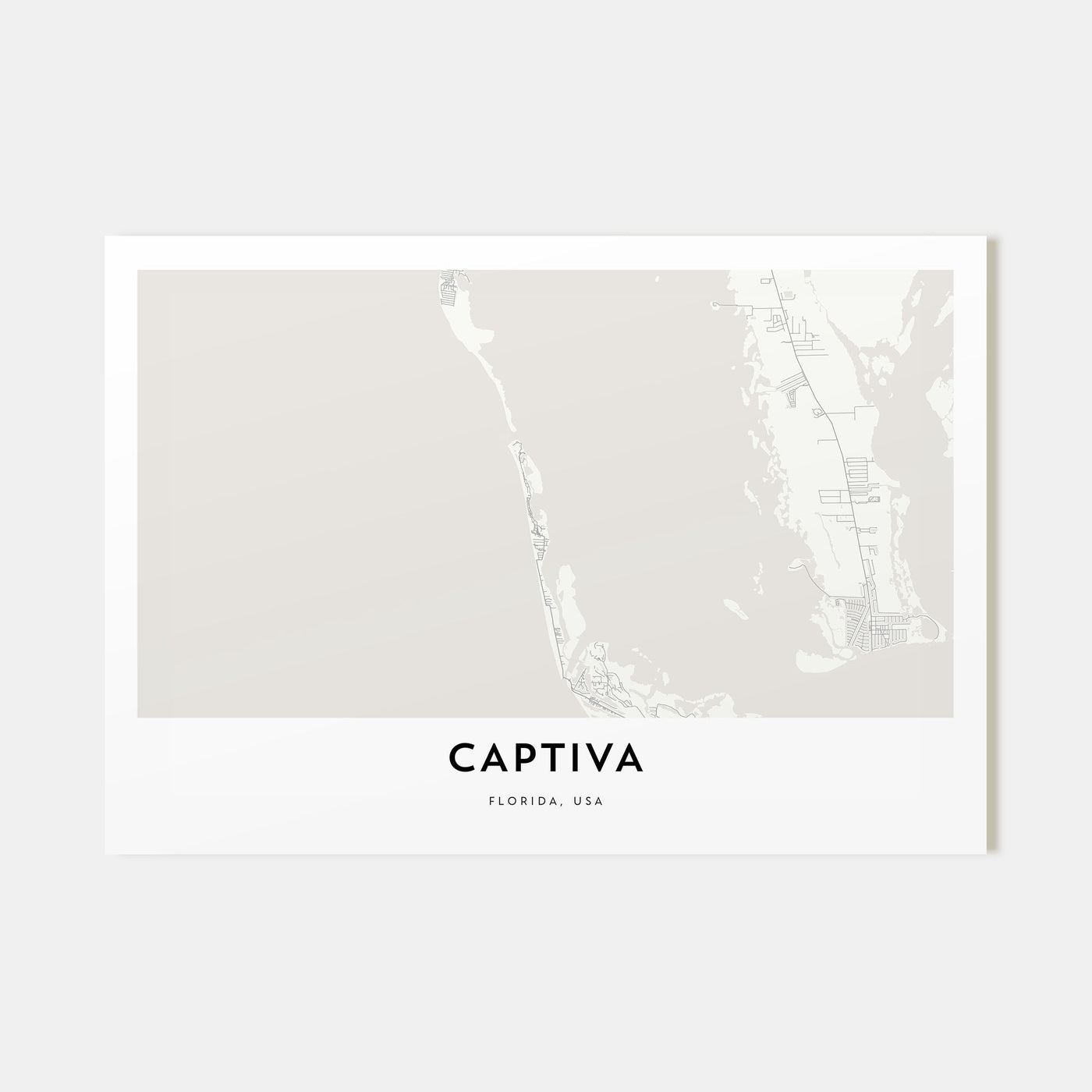 Captiva Map Landscape Poster