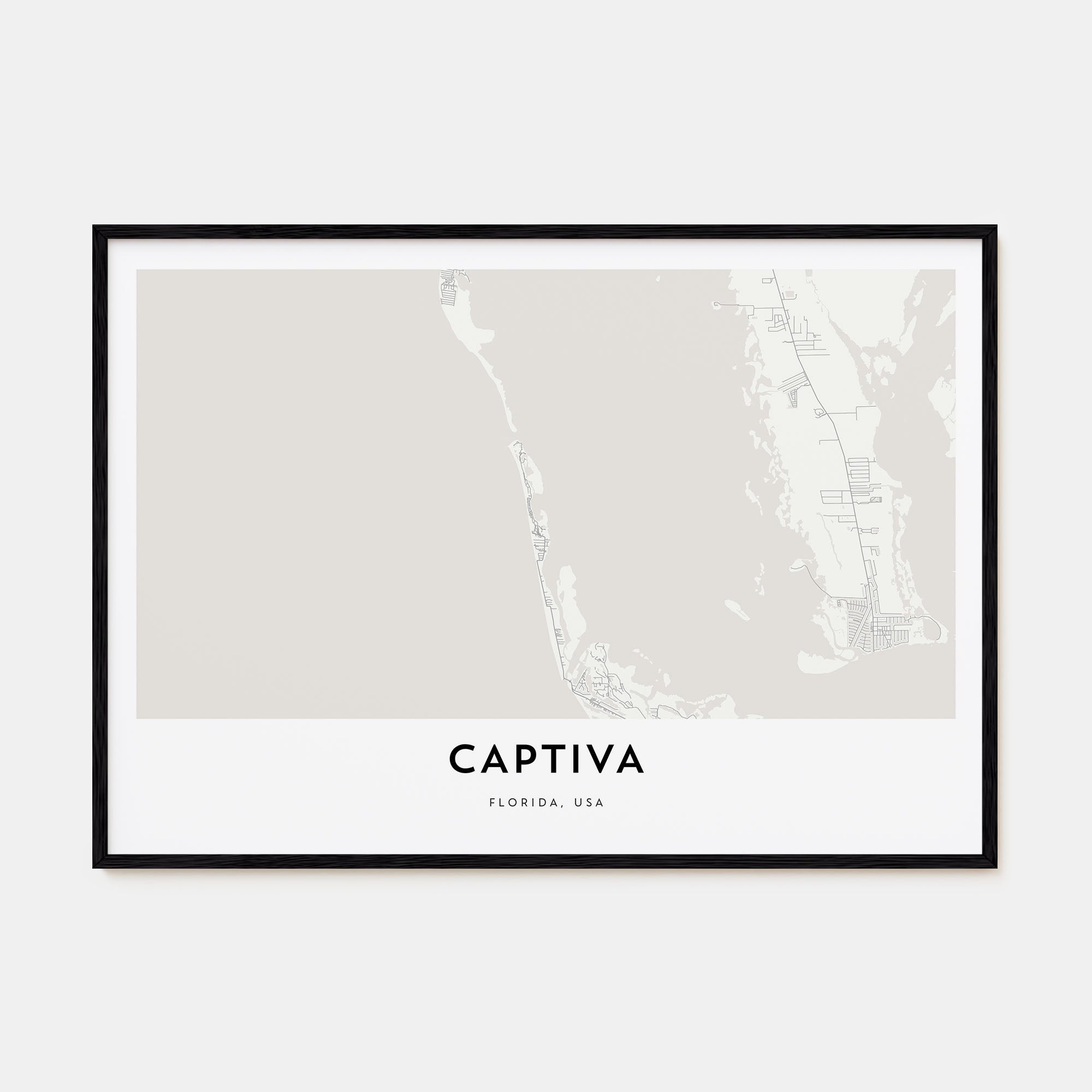 Captiva Map Landscape Poster