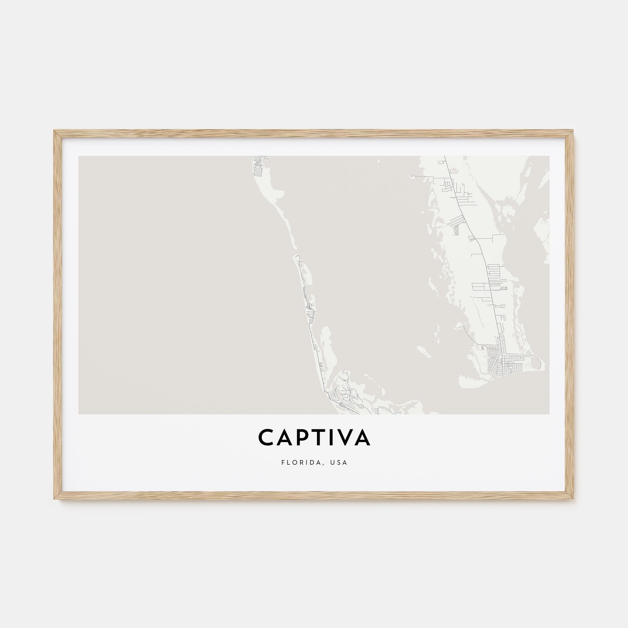 Captiva Map Landscape Poster