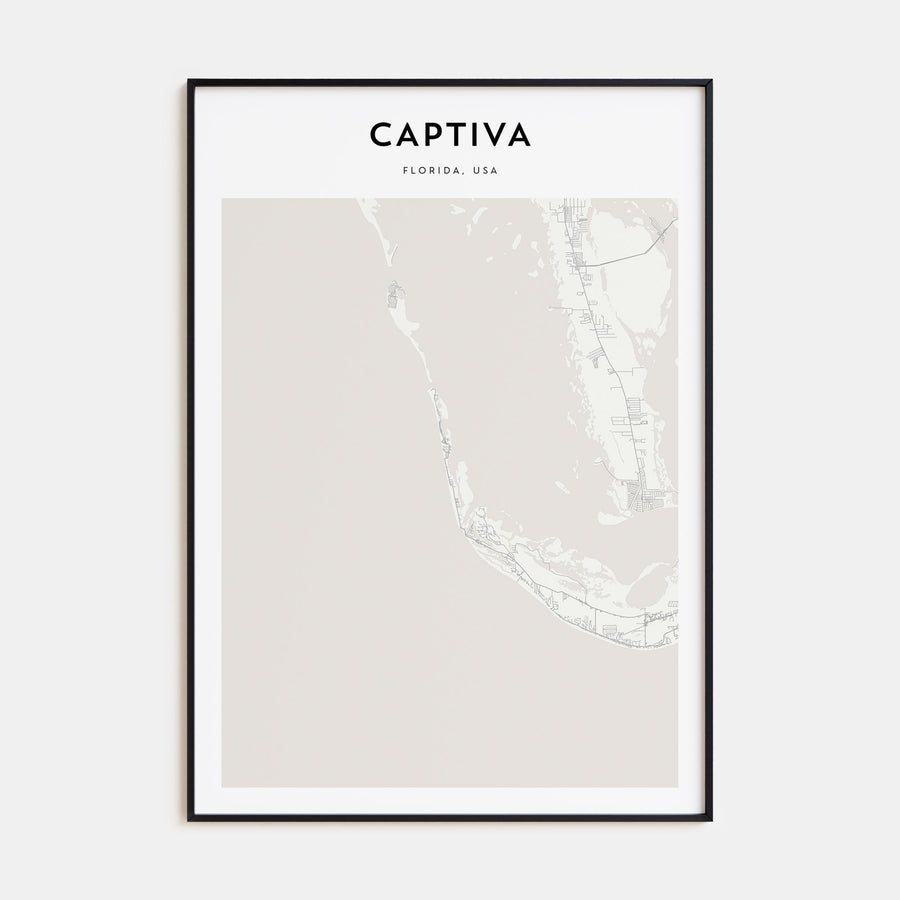 Captiva Map Portrait Poster
