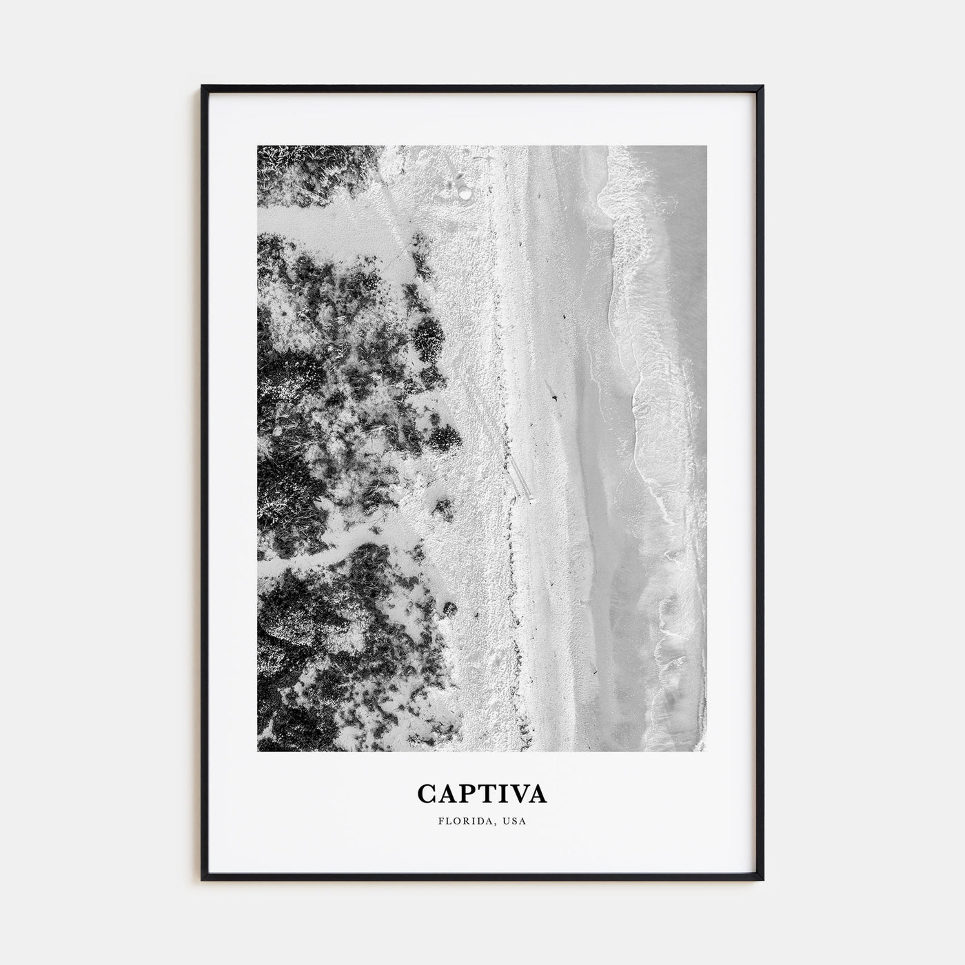 Captiva Portrait B&W No 1 Poster