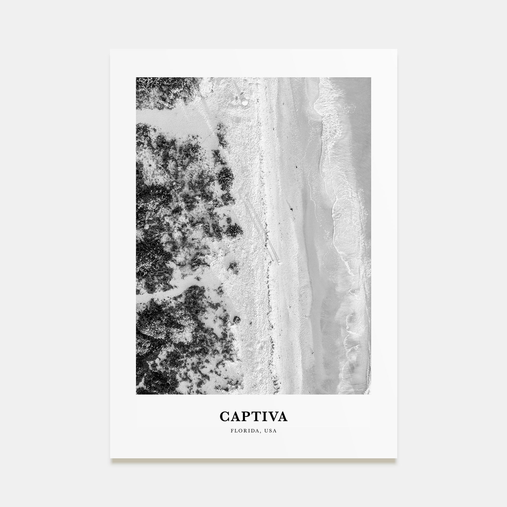 Captiva Portrait B&W No 1 Poster
