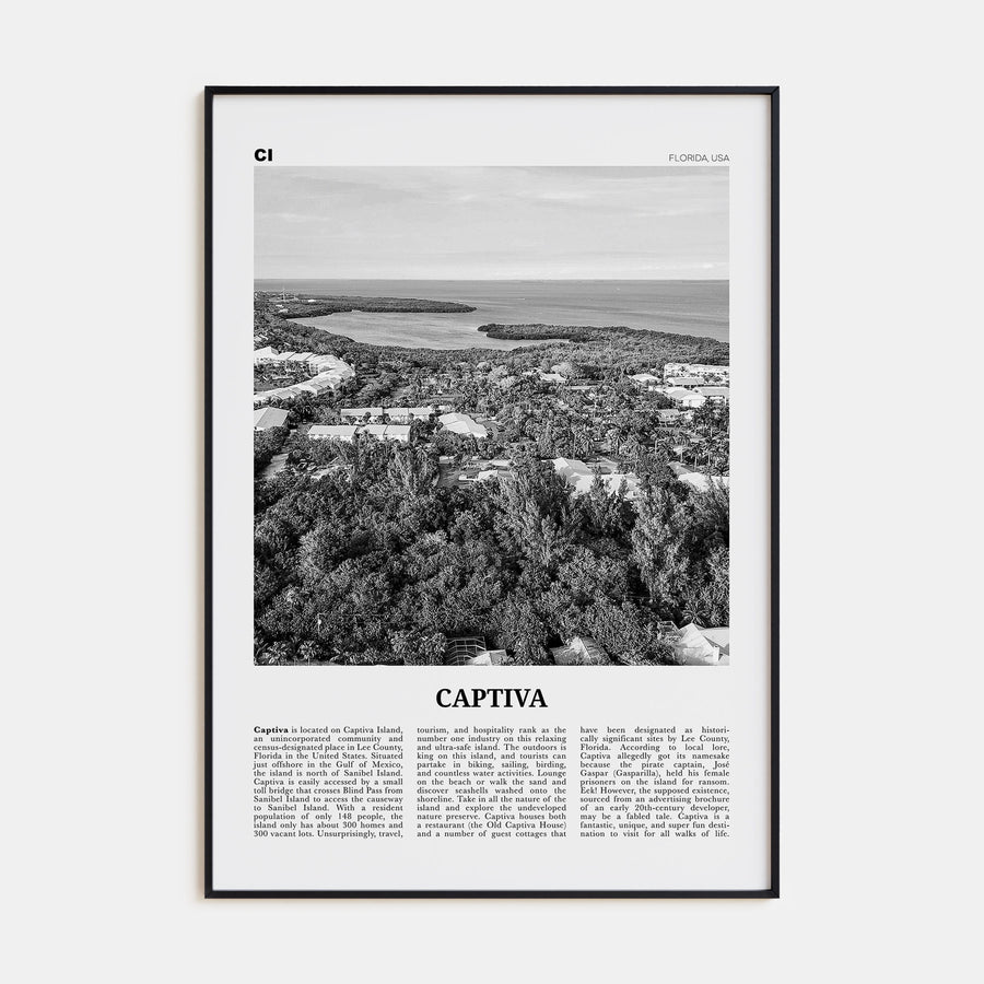 Captiva Travel B&W No 2 Poster