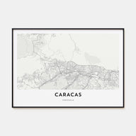 Caracas Map Landscape Poster