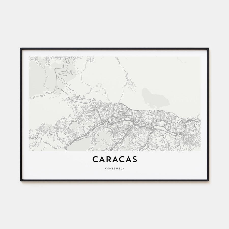 Caracas Map Landscape Poster