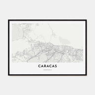Caracas Map Landscape Poster