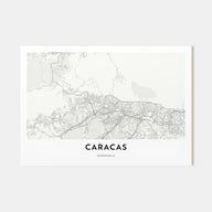 Caracas Map Landscape Poster