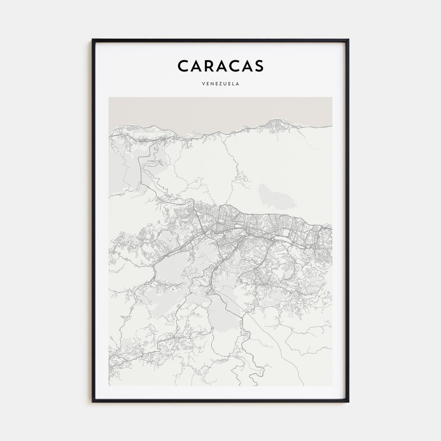 Caracas Map Portrait Poster