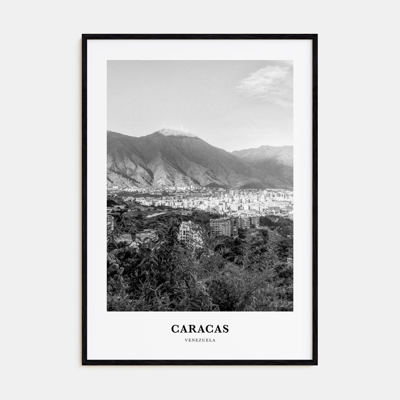 Caracas Portrait B&W No 1 Poster