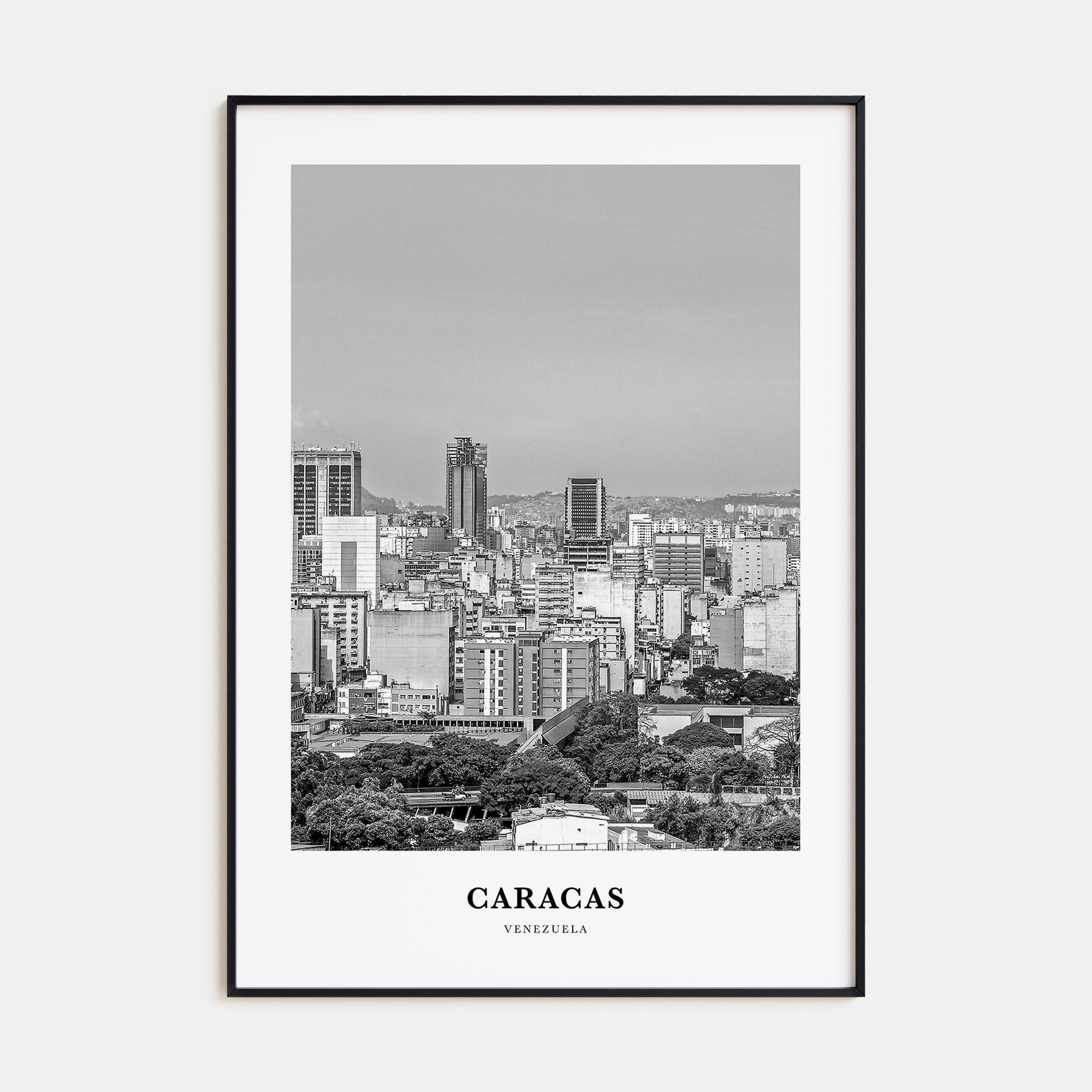 Caracas Portrait B&W No 2 Poster