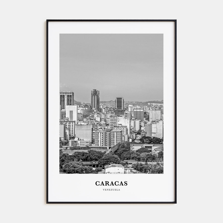 Caracas Portrait B&W No 2 Poster