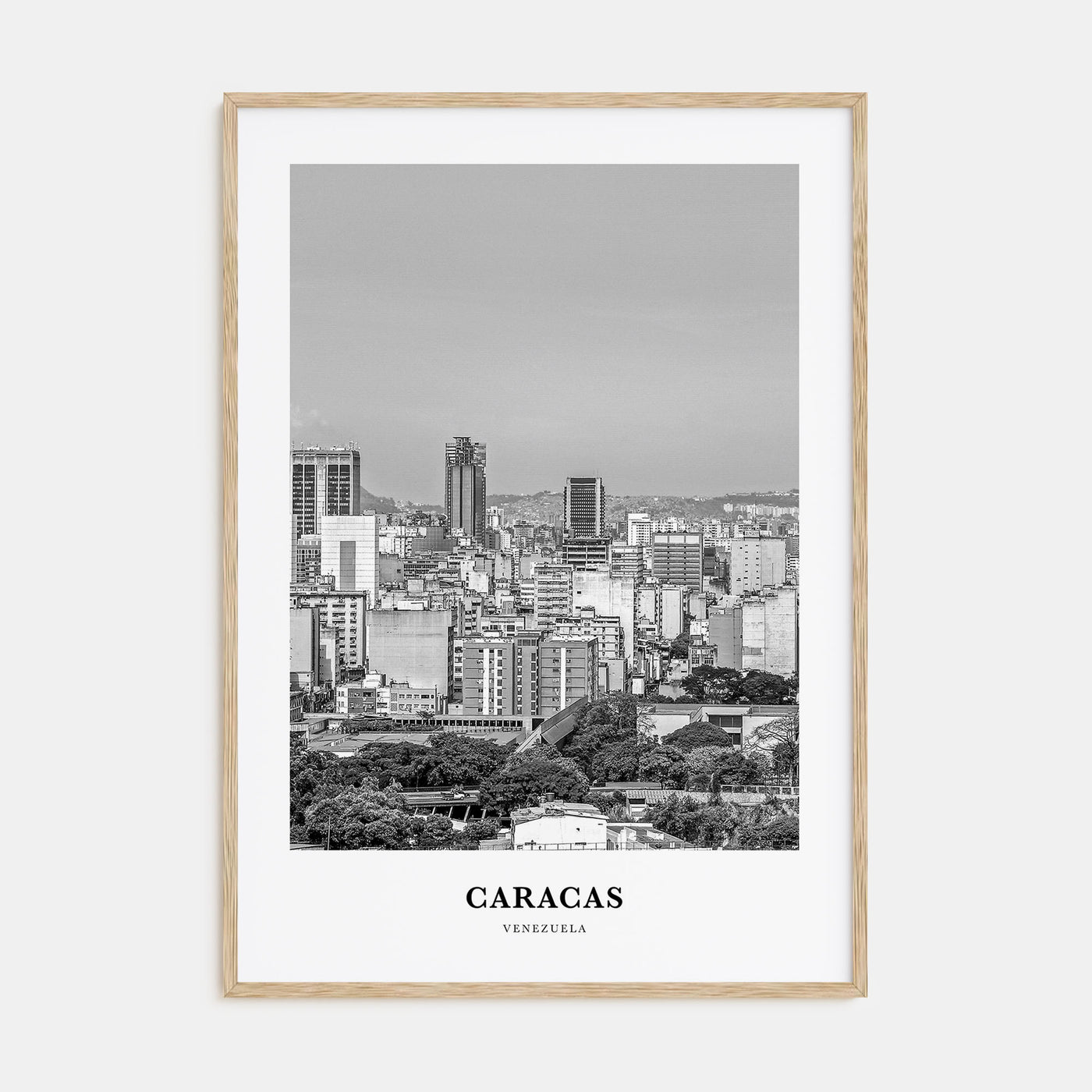 Caracas Portrait B&W No 2 Poster