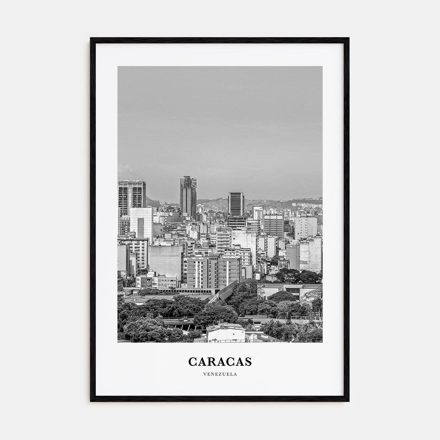 Caracas Portrait B&W No 2 Poster