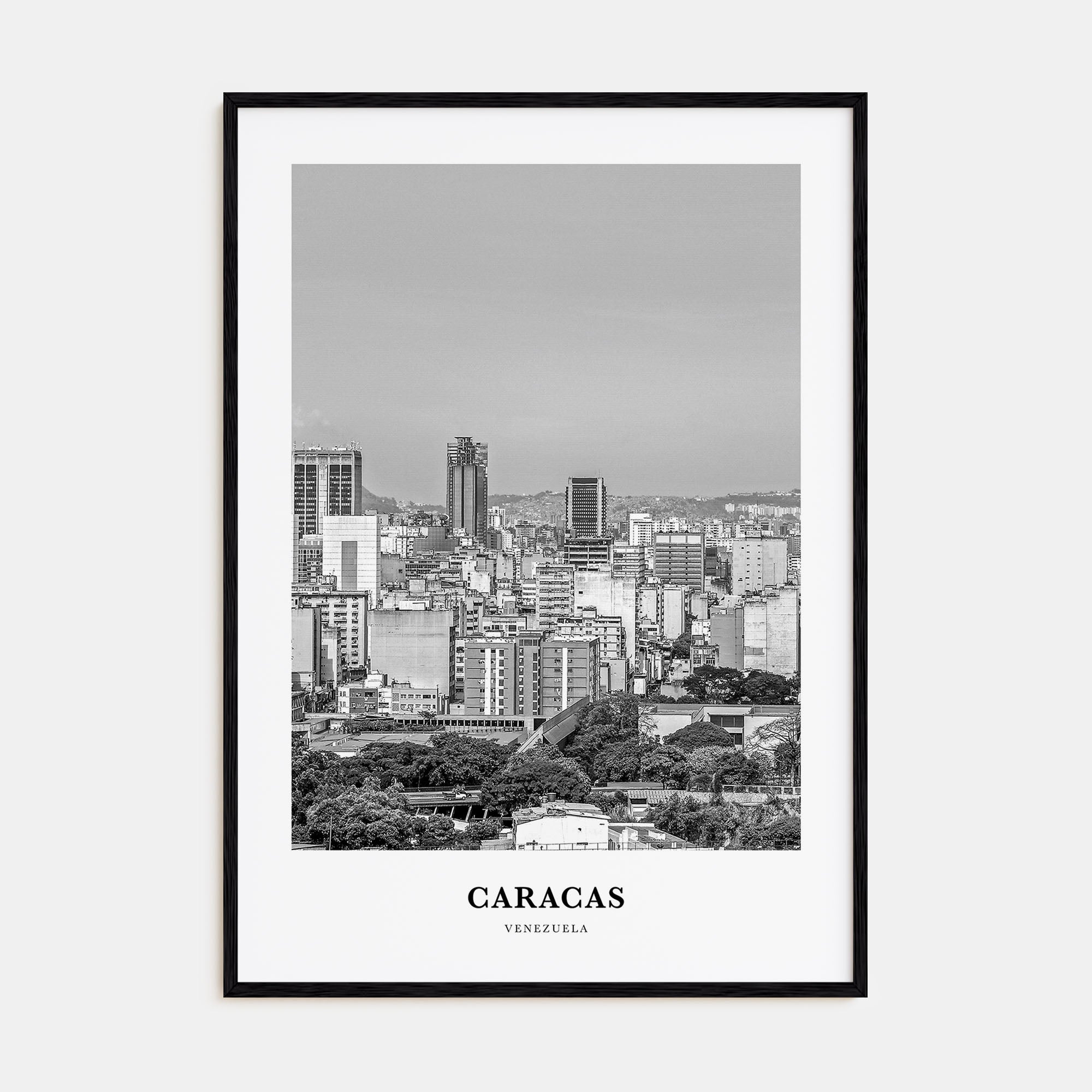 Caracas Portrait B&W No 2 Poster