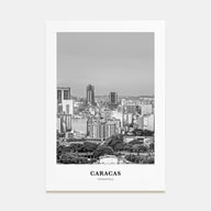 Caracas Portrait B&W No 2 Poster