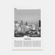 Caracas Travel B&W No 1 Poster