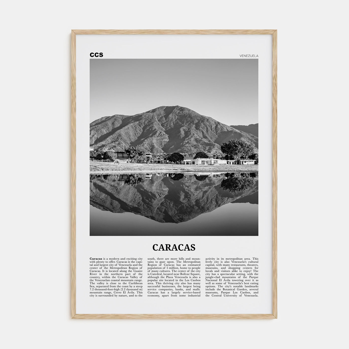 Caracas Travel B&W No 3 Poster