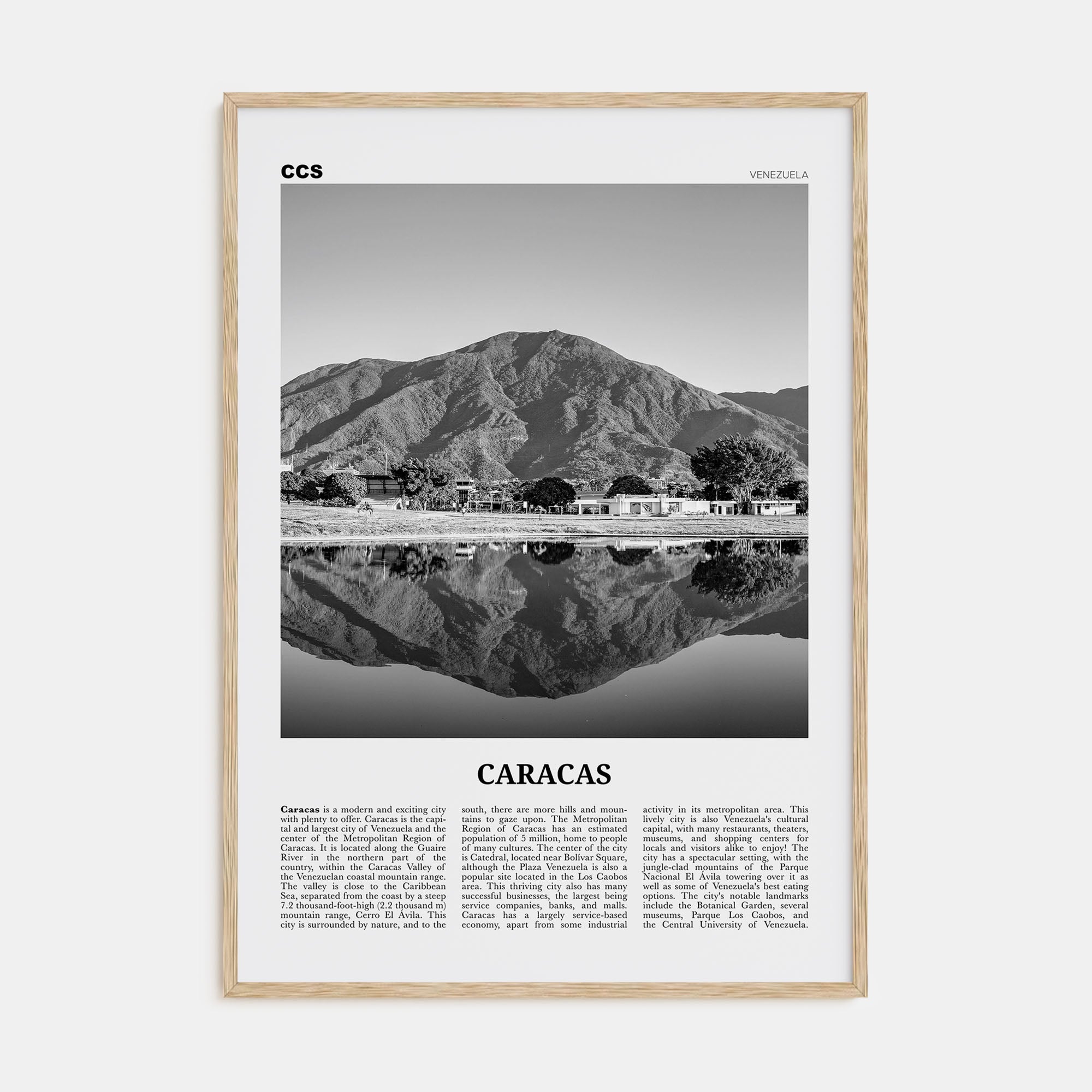Caracas Travel B&W No 3 Poster
