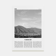 Caracas Travel B&W No 4 Poster