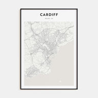 Cardiff Map Portrait Poster