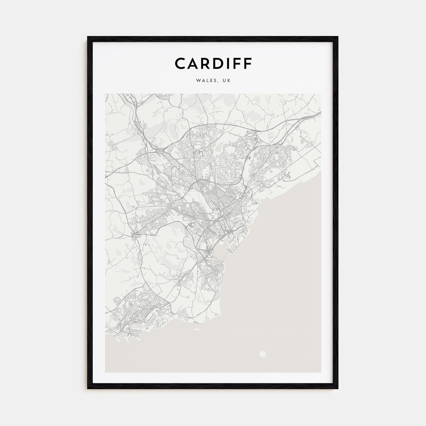 Cardiff Map Portrait Poster