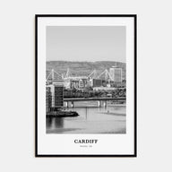 Cardiff Portrait B&W Poster