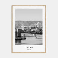 Cardiff Portrait B&W Poster