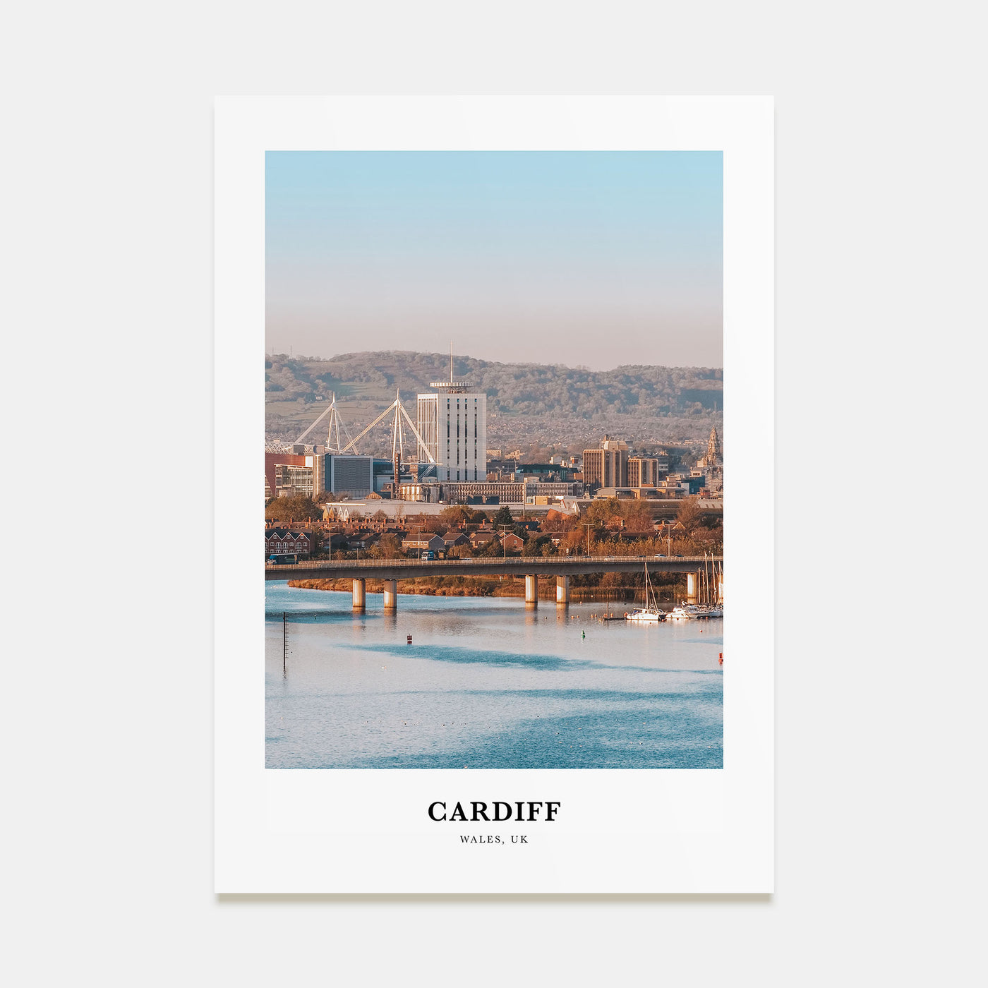 Cardiff Portrait Color Poster
