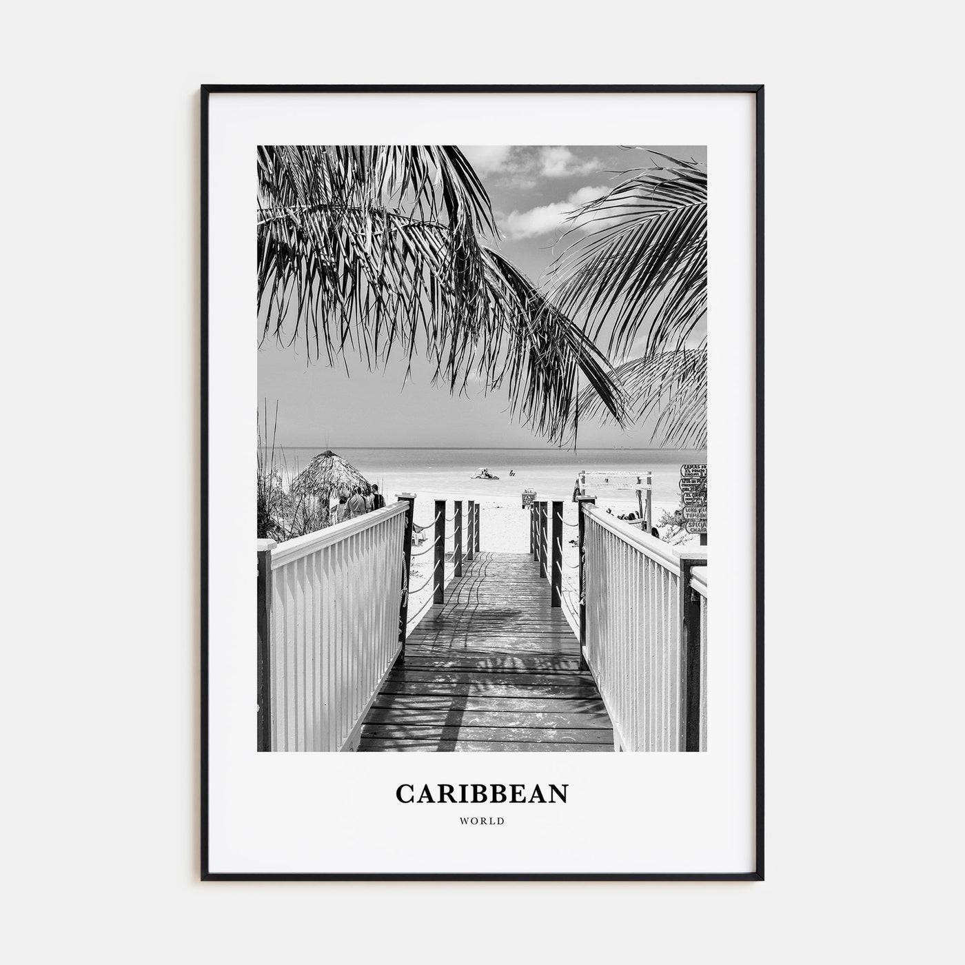 Caribbean Portrait B&W No 2 Poster