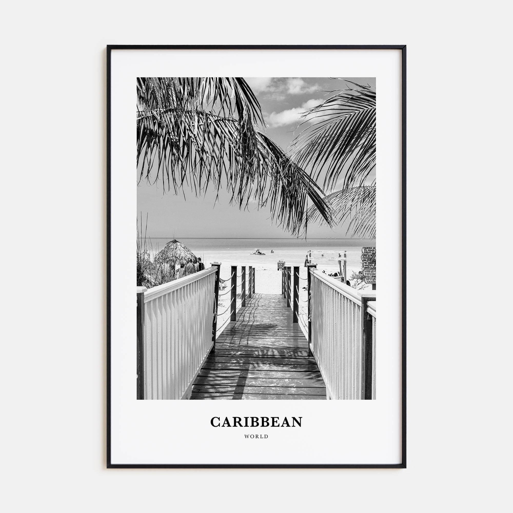 Caribbean Portrait B&W No 2 Poster