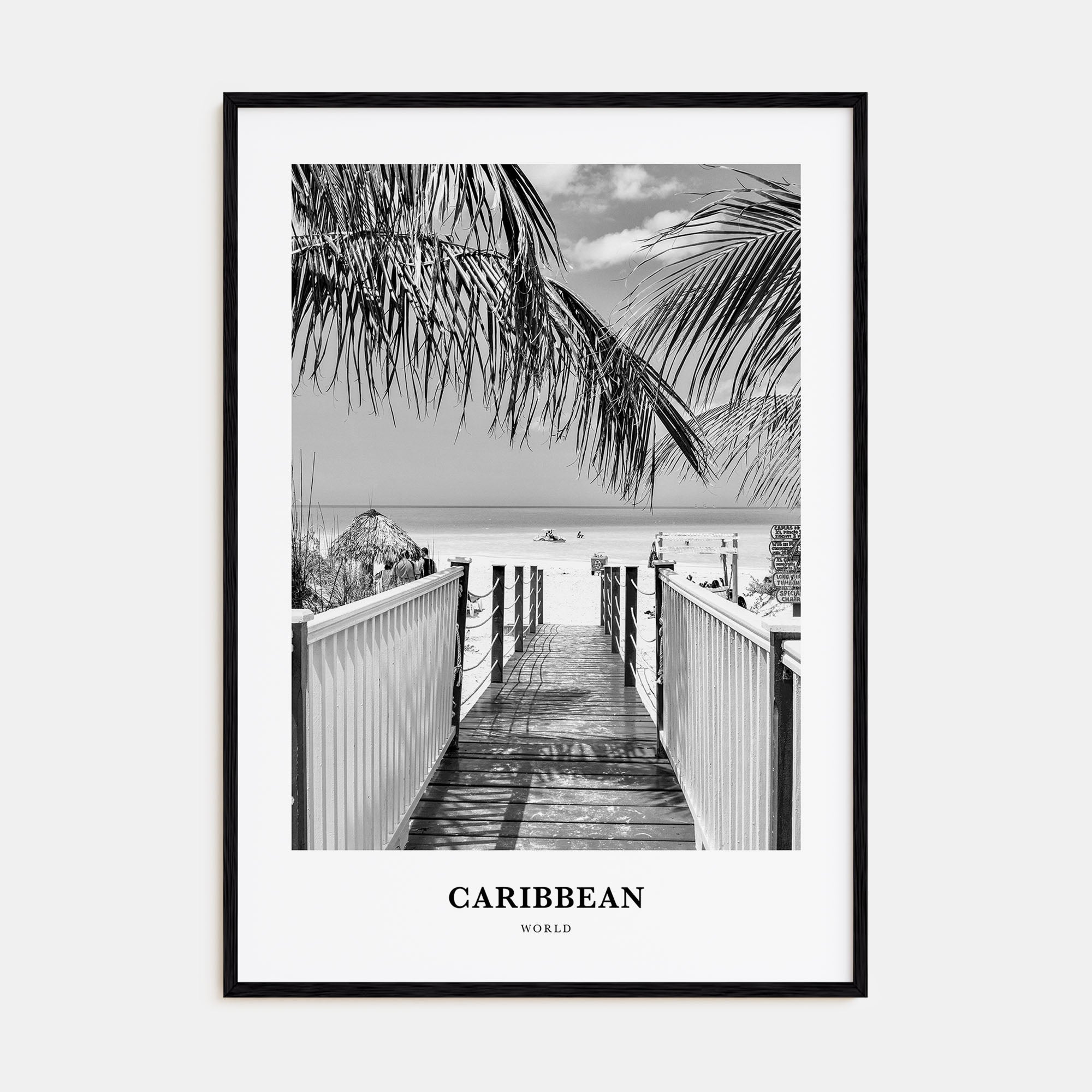 Caribbean Portrait B&W No 2 Poster