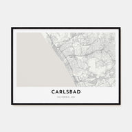 Carlsbad Map Landscape Poster