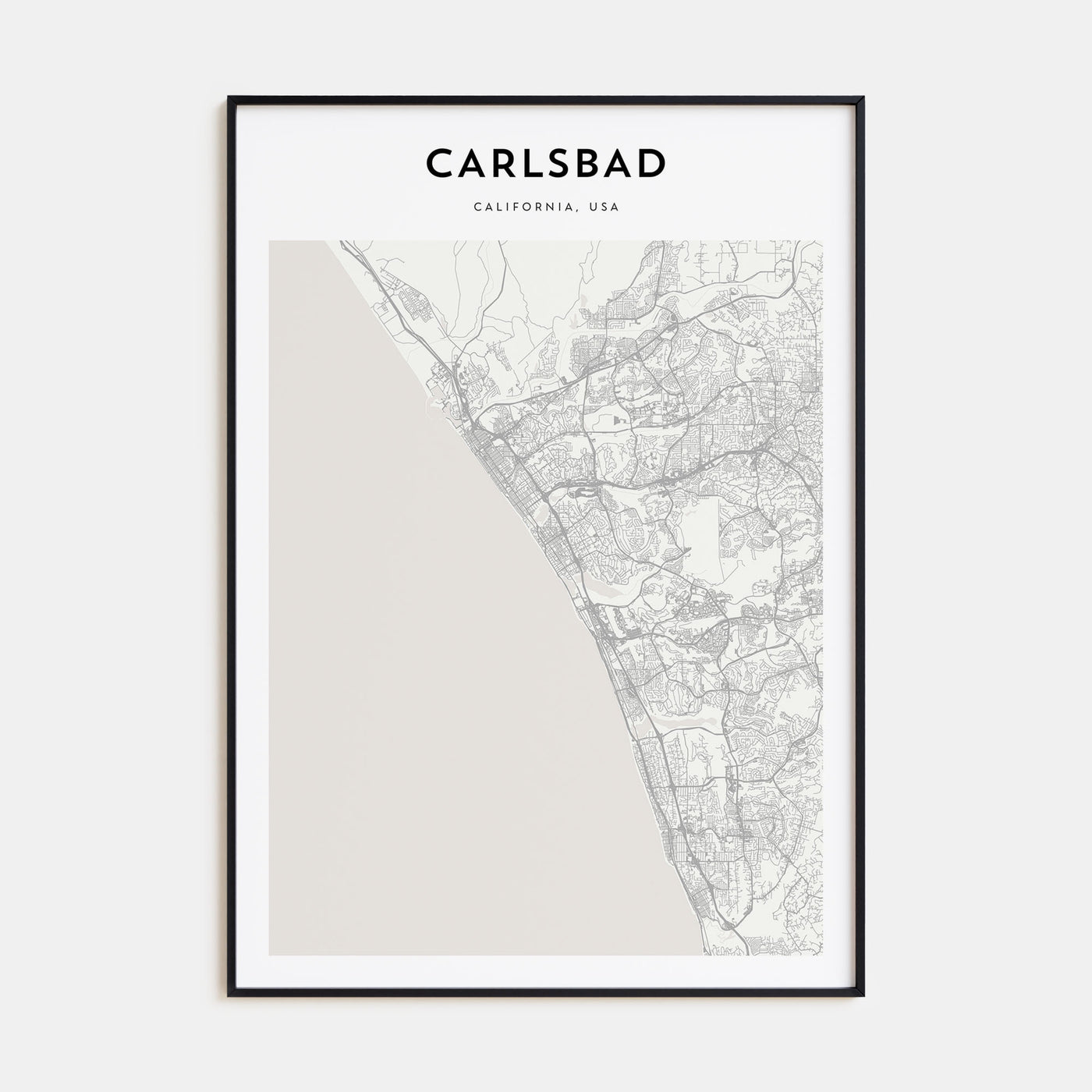 Carlsbad Map Portrait Poster
