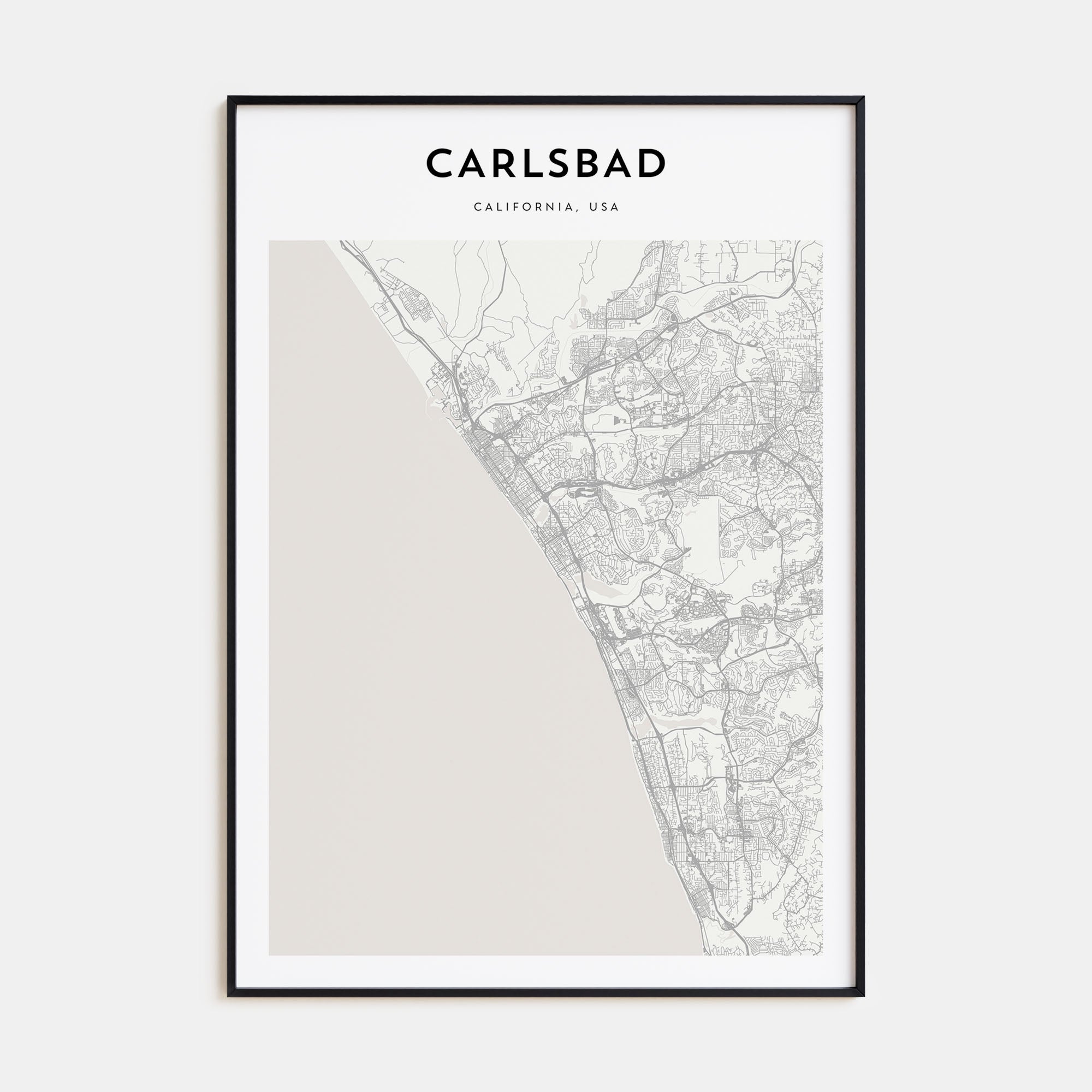 Carlsbad Map Portrait Poster