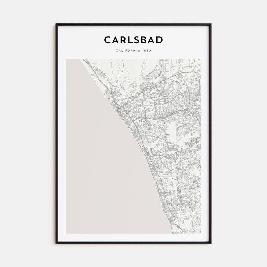Carlsbad Map Portrait Poster