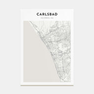 Carlsbad Map Portrait Poster